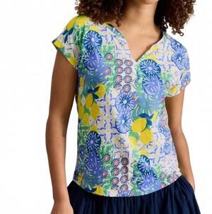 NEW WHITE STUFF nelly notch neck tee in ivory
